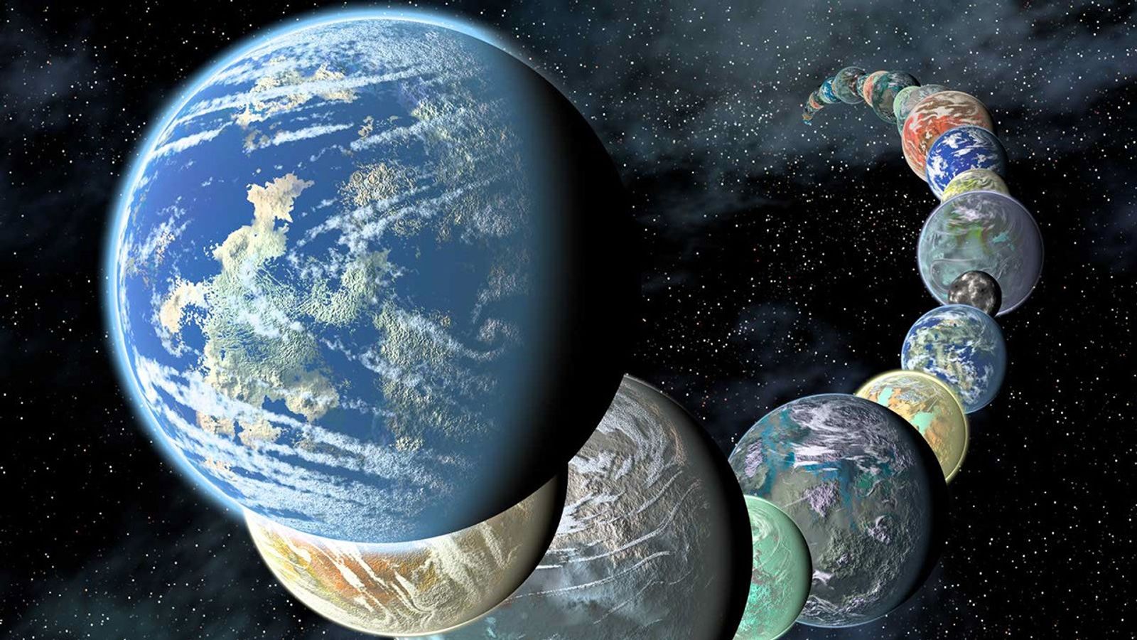 Line-up of terrestrial planets
